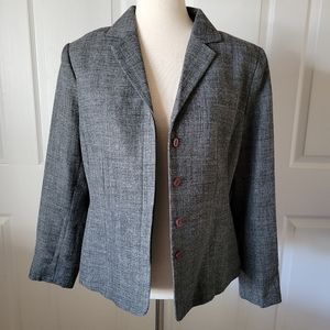 Sag Harbor Gray Classic Fit Blazer Hidden Buttons Size 8P